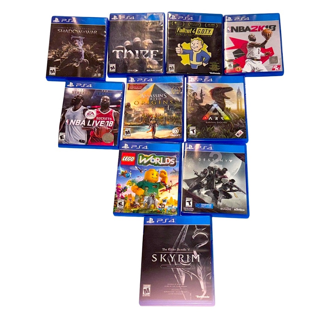 Bundle of 10 PS4 GAMES LOT Gaming system
